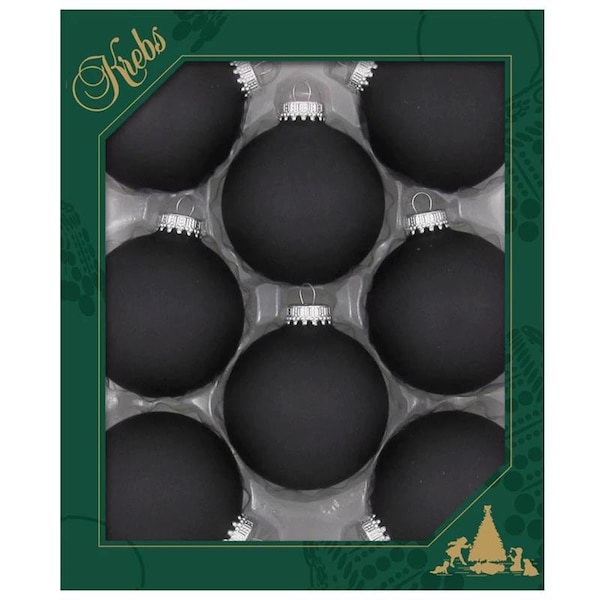 Christmas By Krebs Christmas By Krebs Ebony Velvet Ball Ornaments 2-5/8 in. CBK83444 - main